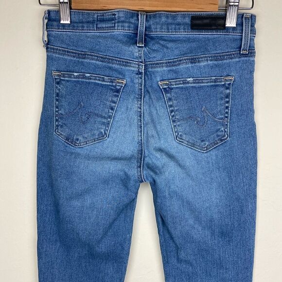 AG ‘The Stevie Ankle’ Frayed Hem Slim Straight Jeans - Picture 7 of 8